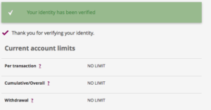 Skrill Verification unlimited transfers